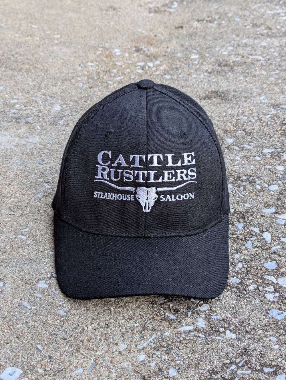 Black Embroidered Baseball Cap